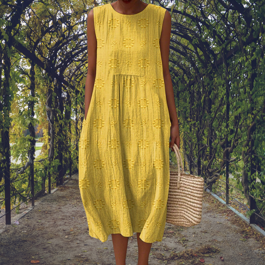 Aikaterini – Robe élégante sans manches avec poches