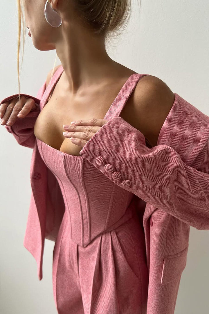 Grace - Ensemble de Trois Pièces avec Blazer Croisé